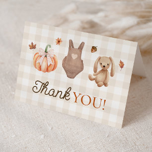 Carte De Remerciements Un doux petit Citrouille Baby shower d'automne neu