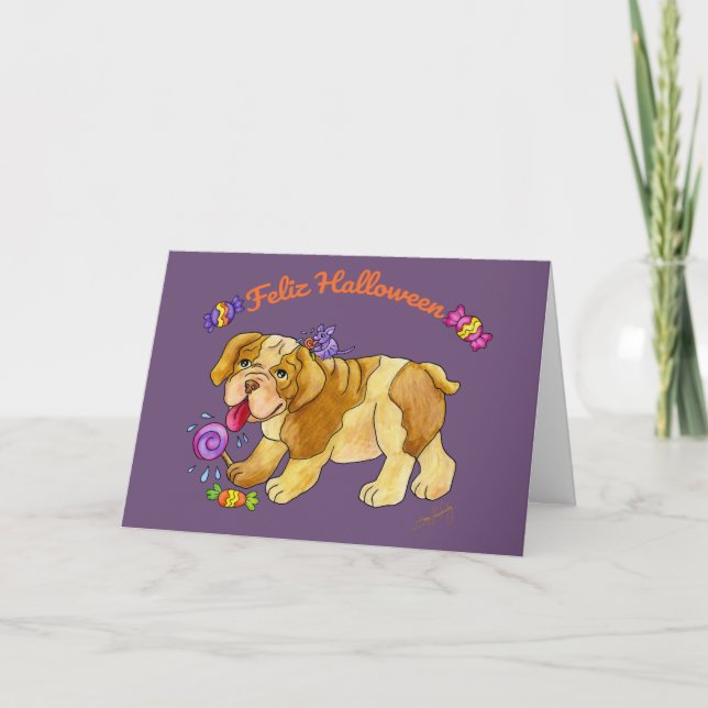 Carte De Remerciements Un Dulce Cachorrito Halloween (Devant)