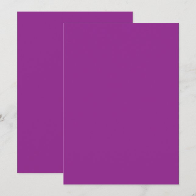 Carte De Remerciements un fond violet avec une bordure blanche_ (Devant / Derrière)