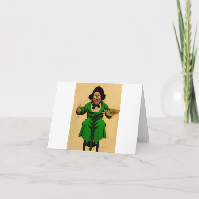 Carte De Remerciements Un futuriste sombre, 1923 par Maxfield Parrish (Devant)