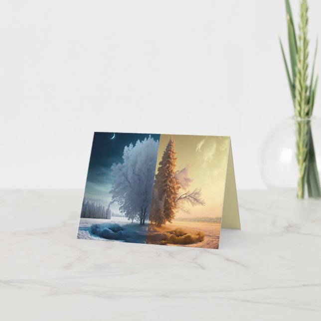 Carte De Remerciements Un jour en hiver (Devant)