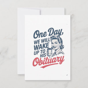 Carte De Remerciements Un jour, nous nous réveillerons à sa nécrologie