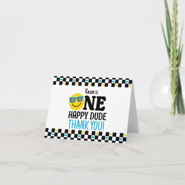 Carte De Remerciements Un joyeux Dude anniversaire 1er anniversaire (Devant)