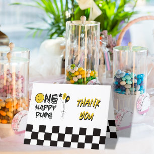 Carte De Remerciements Un joyeux Mec Jaune sourire premier garçon 1er ann