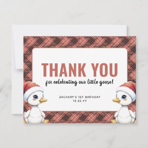 Carte De Remerciements Un joyeux oie personnalisé pour un premier anniver