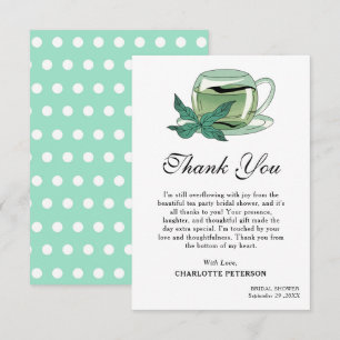 Carte De Remerciements Un mariage unique sur le thème du thé