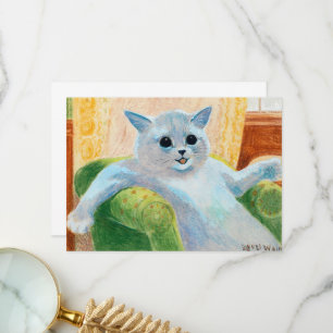 Carte De Remerciements Un moment de repos by Louis Wain