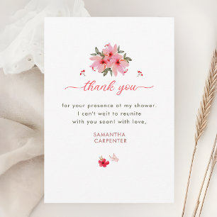 Carte De Remerciements Un nouveau chapitre commence livre floral