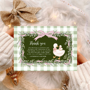 Carte De Remerciements Un nouveau remerciement de baby shower sage vert S