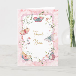 Carte De Remerciements Un Papillon Bébé Est En Chemin De Baby shower