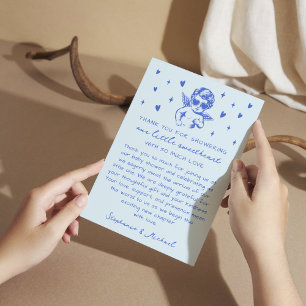 Carte De Remerciements Un petit amoureux de la Saint-Valentin Baby Shower