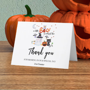 Carte De Remerciements Un petit Baby shower Boo Halloween