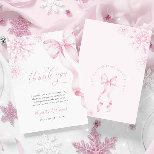 Carte De Remerciements Un Petit Baby shower De Bouche Rose De Feu De Neig