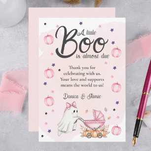 Carte De Remerciements Un Petit Bois Est Presque De Baby shower Rose