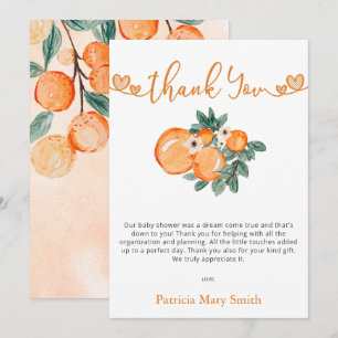 Carte De Remerciements Un Petit Cutie Se Trouve Sur Le Chemin Du Baby sho