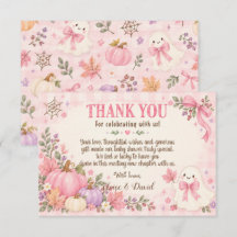 Un petit fantôme mignon Halloween rose Baby Shower