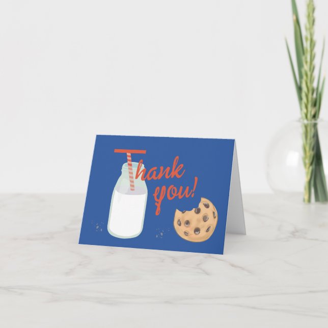 Carte De Remerciements Un petit gâteau Cookie premier anniversaire (Devant)