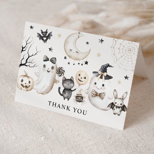 Carte De Remerciements Un petit livre est presque dû Baby shower d'Hallow