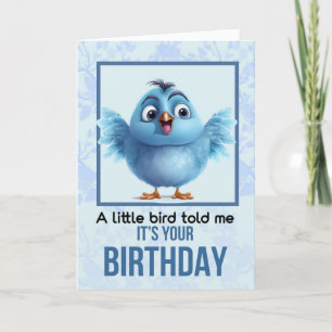 Carte De Remerciements Un petit oiseau m'a dit que c'est ton anniversaire
