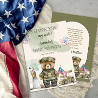 Un Petit Soldat Boy Teddy Bear Baby shower