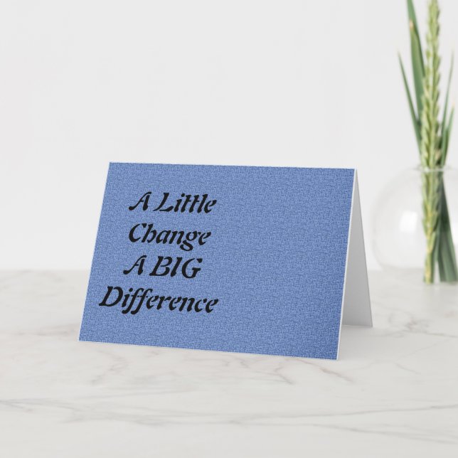 Carte De Remerciements Un peu de changement, une grande différence (Devant)