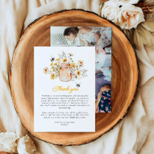 Carte De Remerciements Un peu de miel en chemin Aquarelle Baby Shower