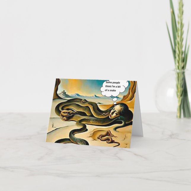 Carte De Remerciements Un peu serpent (Devant)