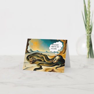 Carte De Remerciements Un peu un serpent