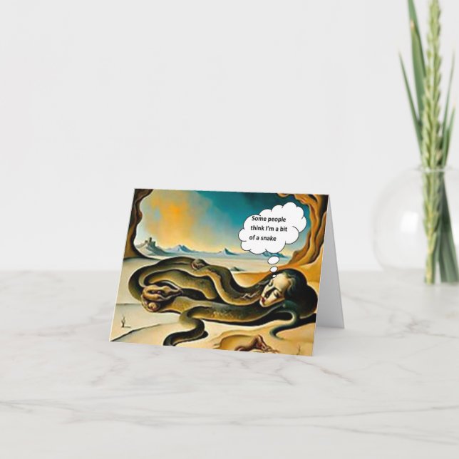 Carte De Remerciements Un peu un serpent (Devant)