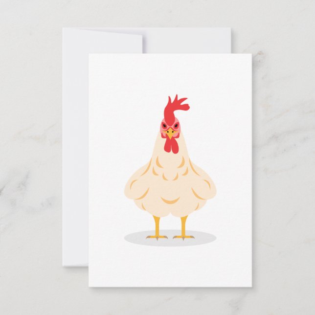 Carte De Remerciements Un poulet mignon (Devant)