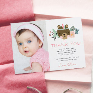 Carte De Remerciements Un sauvage   Woodland Camping Thème Photo Appartem