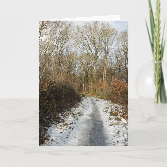 Carte De Remerciements Un sentier d'hiver à Arnside (Devant)