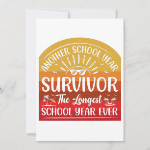 Carte De Remerciements Un survivant d'une autre année scolaire Funny Scho