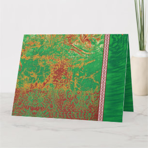 Carte De Remerciements un tableau d'un champ vert avec une bordure orange