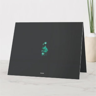 Carte De Remerciements un tableau d'une fleur et d'un poisson sur un doss