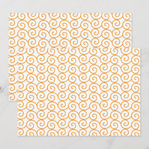 Carte De Remerciements Un tapis marron et orange avec un motif répétitif