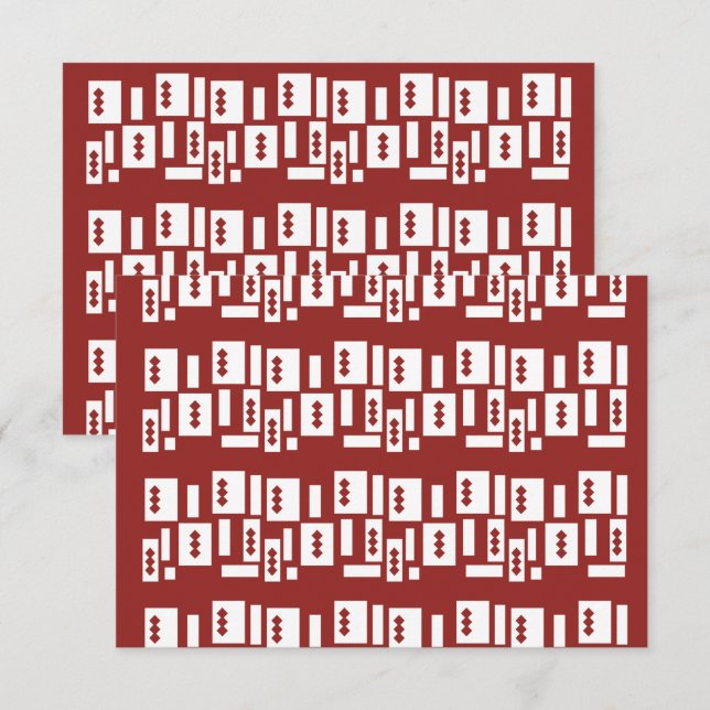 Carte De Remerciements Un tapis rouge avec un motif texturé est étalé sur (Devant / Derrière)