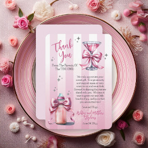 Carte De Remerciements Un Tini sucré Un Coquette Rose Baby shower fille