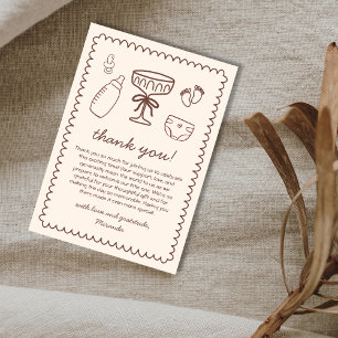 Carte De Remerciements Un Tini Sur Le Chemin Baby shower Joueur