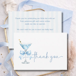 Carte De Remerciements Un Tini Un Arrive Garçon Thème Martini