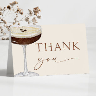 Carte De Remerciements Un Tini Un Peu Plus Ancien Expresso Martini Annive