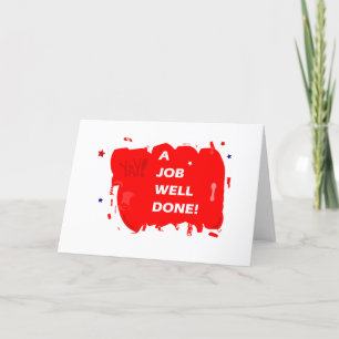 Carte De Remerciements Un Travail Bien Fait !