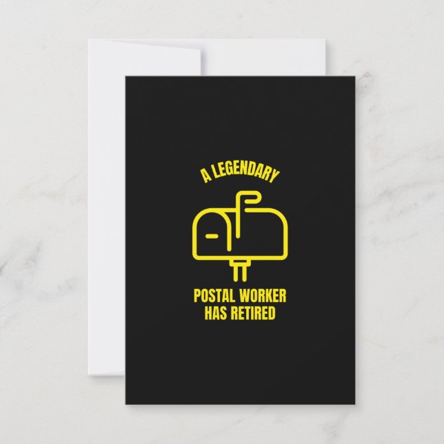 Carte De Remerciements Un travailleur postal légendaire a pris sa retrait (Devant)