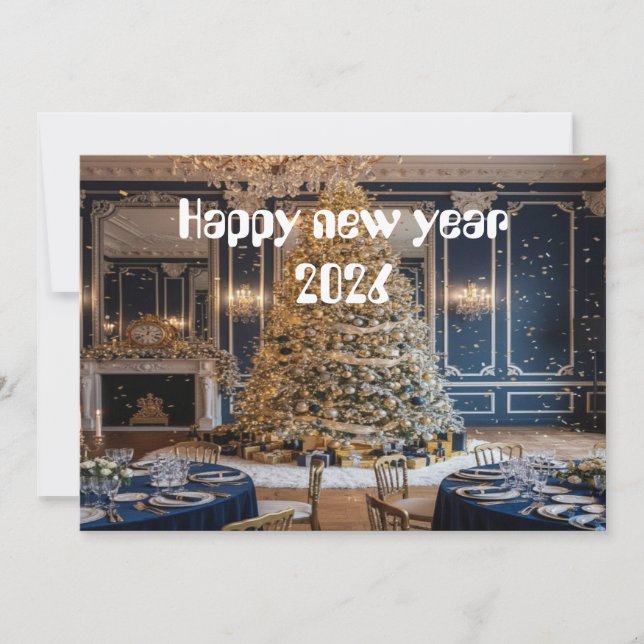 Carte De Remerciements Understated New Year Elegance Card (Devant)
