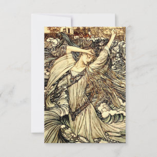 Carte De Remerciements « Undine dans les vagues » par Arthur Rackham