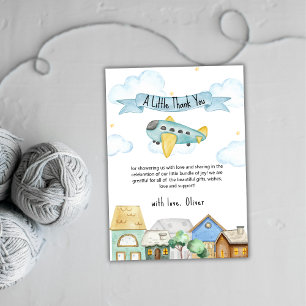 Carte De Remerciements Une aventure mignonne attend la baby shower d'avia