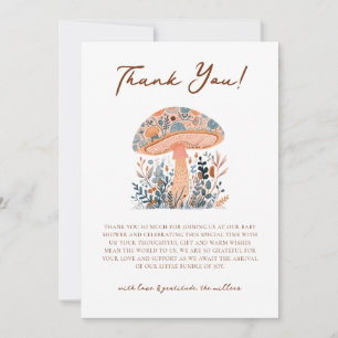 Carte De Remerciements Une Baby Shower Champignon Amusant