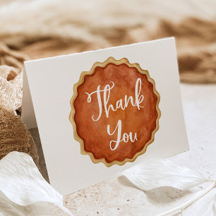 Carte De Remerciements Une Baby Shower Citrouille Tarte Mignonne Automne