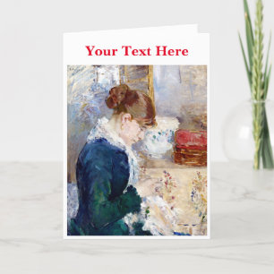 Carte De Remerciements Une femme couchant par Berthe Morisot