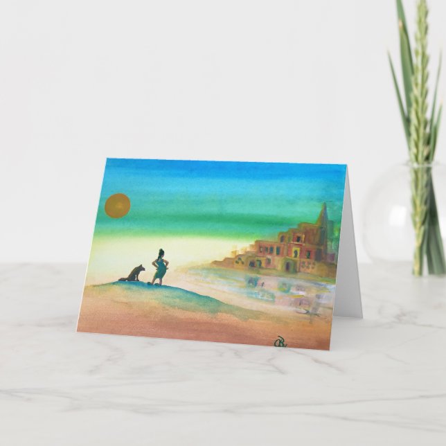 Carte De Remerciements Une femme dansante se promène dans des chaussons m (Devant)